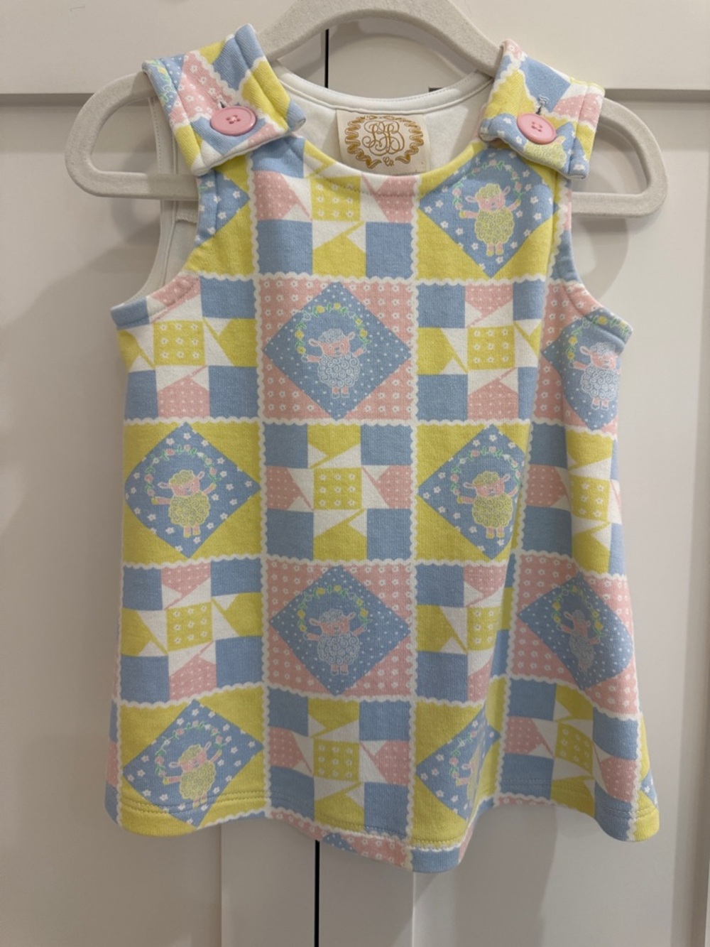 Pastel Patchwork Sleeveless Baby Dress